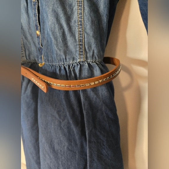 Justice Girls Size 16 Blue Denim Shirt Dress – Stylish & Comfy! - Picture 3 of 8